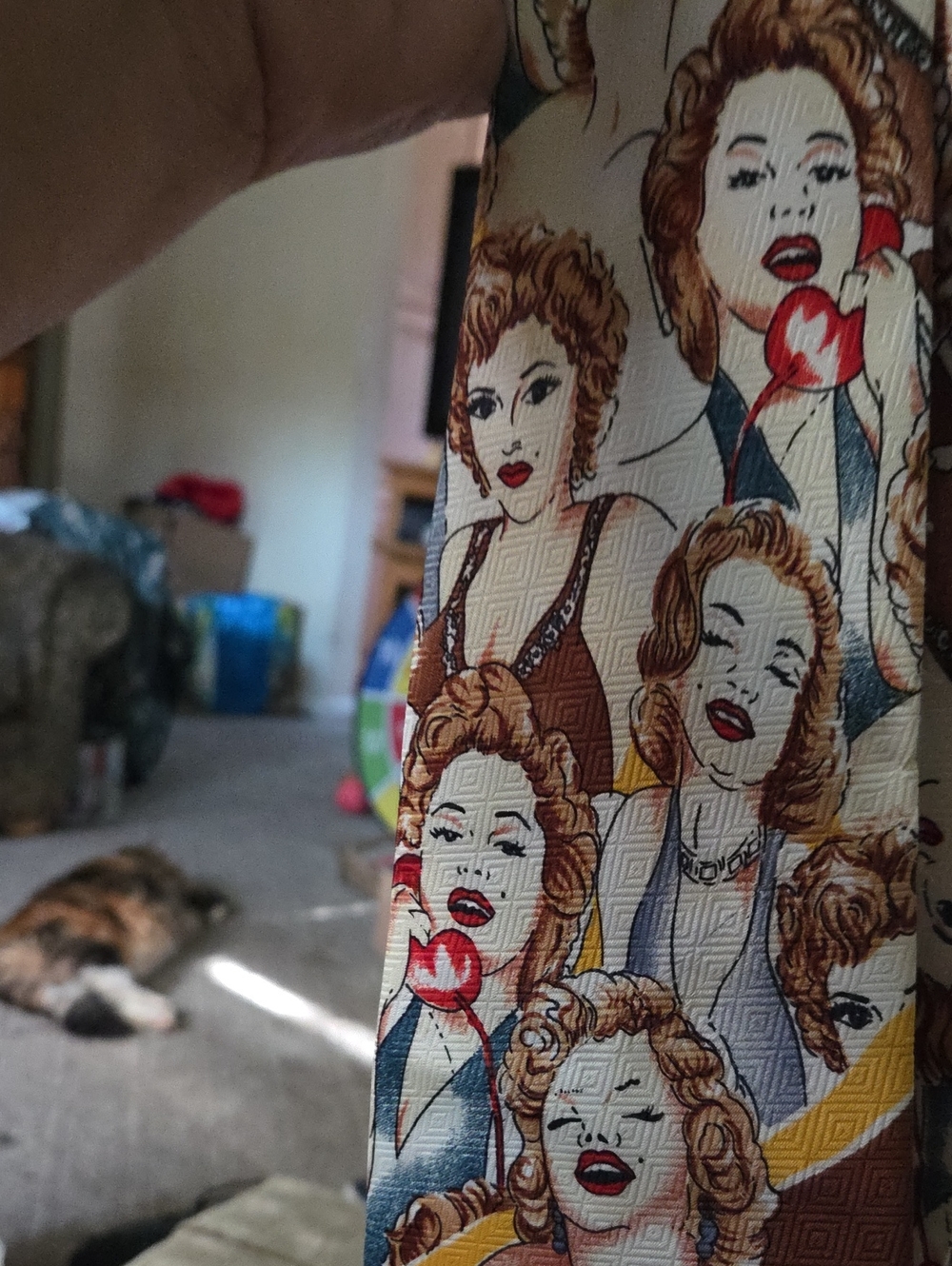 Vintage-Inspired Retro Pin-Up Wall Art Print in Brown and Red